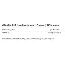 Vitaminas B12 ProFuel čiulpiamosios tabletės 240 vnt., citrinų skonio