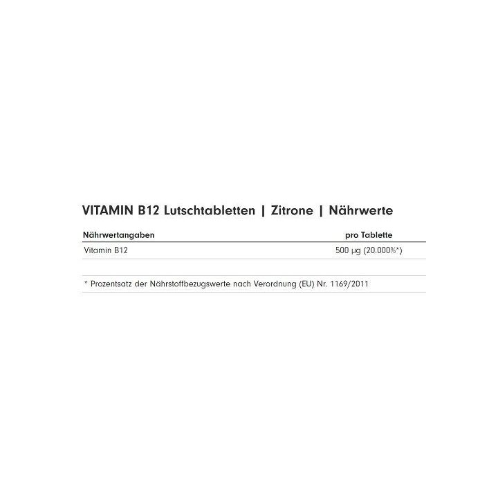 Vitaminas B12 ProFuel čiulpiamosios tabletės 240 vnt., citrinų skonio