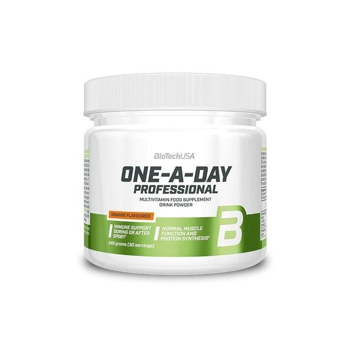 Vitaminų ir mineralų gėrimo milteliai BioTechUSA One-A-Day Professional 240 g, apelsinų skonio