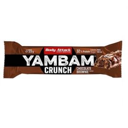 Baltyminis batonėlis Body Attack YAMBAM Crunch 15 × 55 g, Chocolate Brownie