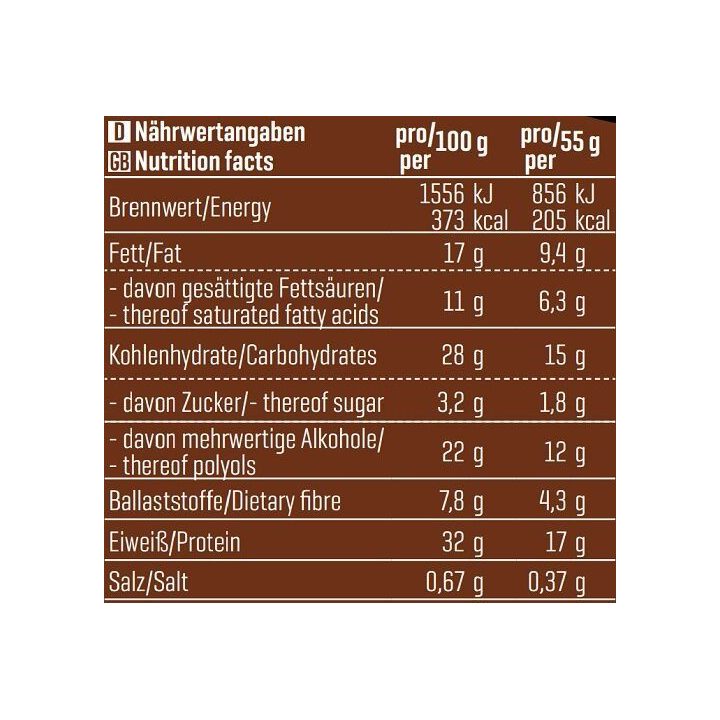Baltyminis batonėlis Body Attack YAMBAM Crunch 15 × 55 g, Chocolate Brownie