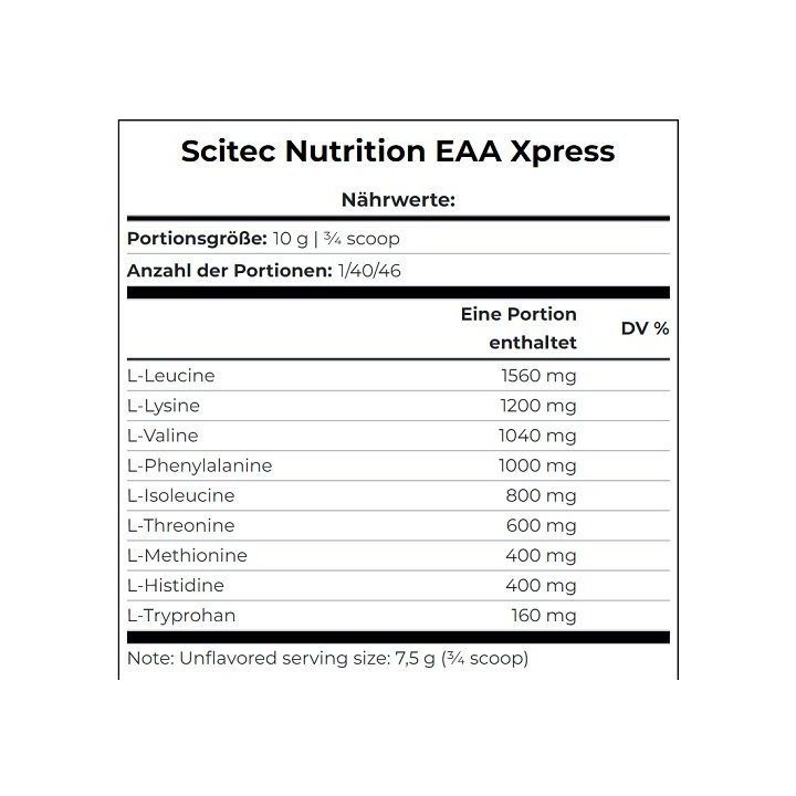 EAA amino rūgščių milteliai Scitec Nutrition EAA Xpress 400 g, kivių ir žaliųjų citrinų skonio