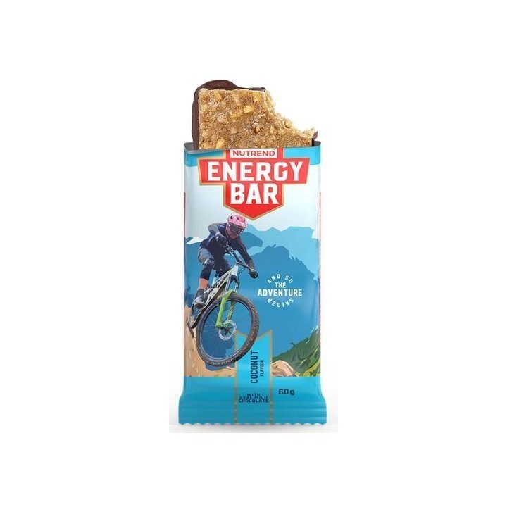 Energinis batonėlis Nutrend Energy Bar 20 x 60 g, šokoladinio braunio skonio
