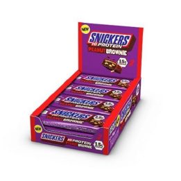 Baltyminiai batonėliai Snickers Hi Protein Peanut Brownie 12 × 50 g
