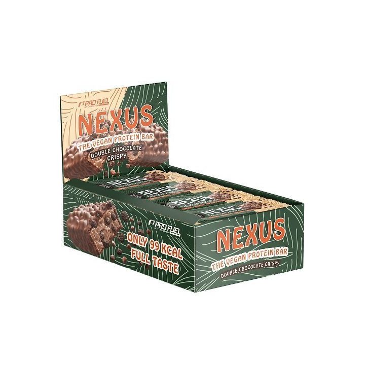 Veganiškas baltyminis batonėlis ProFuel Nexus 12 × 30 g, šokolado skonio