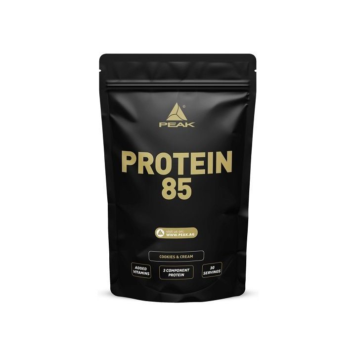 Baltymų milteliai Peak Protein 85 900 g, sausainių ir grietinėlės skonio
