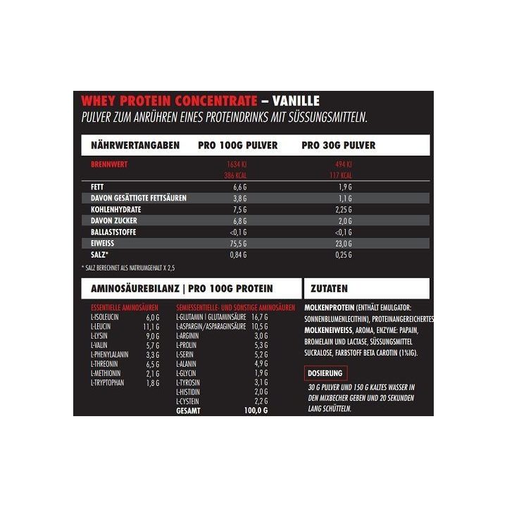 Išrūgų baltymų koncentratas Big Zone Battle 1000 g, vanilės skonio