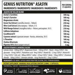 Riebalų degintojų kapsulės Genius Nutrition Asasyn 180 kapsulių