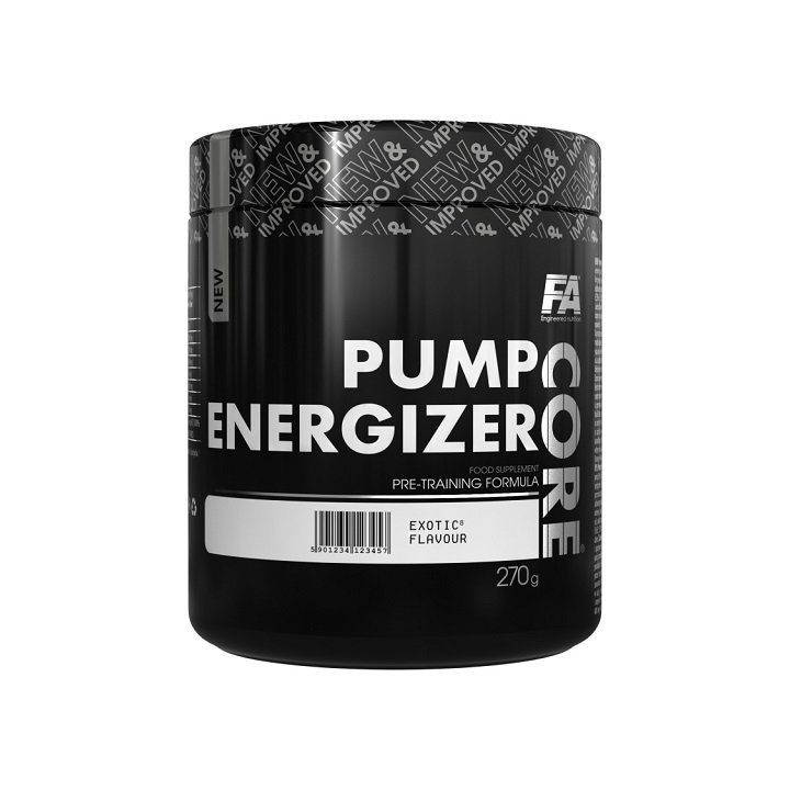 Treniruočių booster FA Nutrition Core Pump Energizer 270 g, Exotic skonio