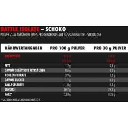 Išrūgų baltymų izoliatas Big Zone Battle 1000 g, šokolado skonio
