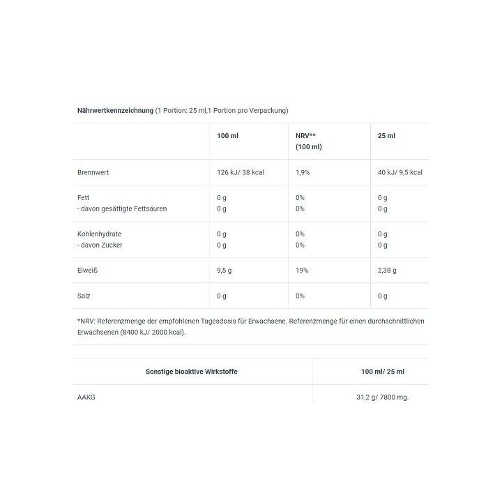 Aminorūgščių shot BioTechUSA AAKG 7800 20 × 25 ml, rožinių greipfrutų skonio
