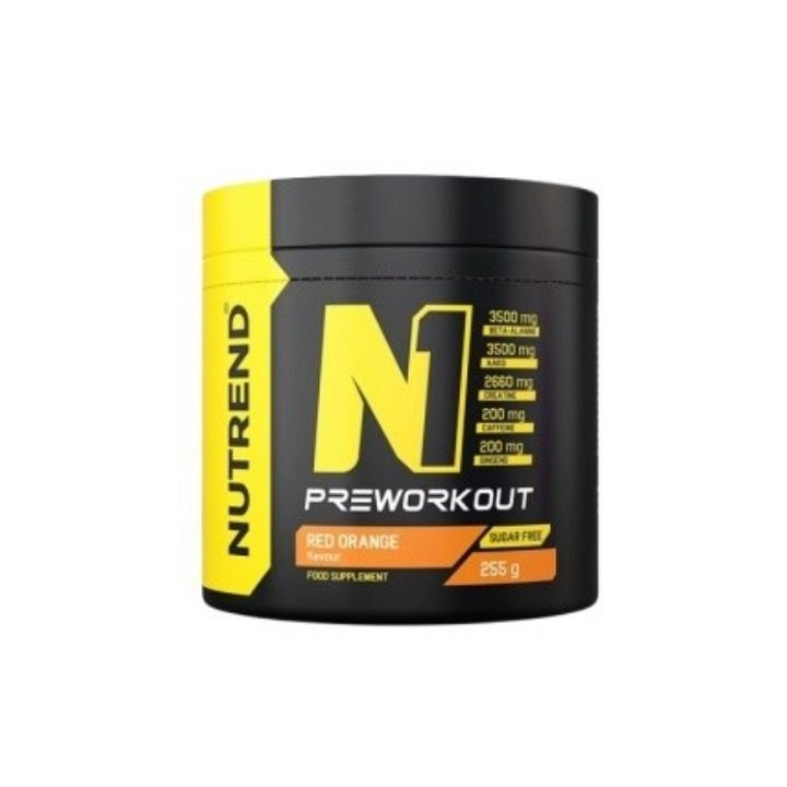 Pre-workout Nutrend N1 255 g, juodųjų serbentų skonio