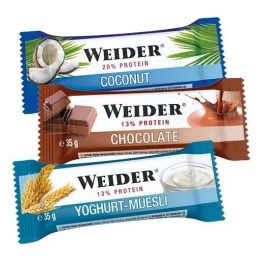 Baltyminiai batonėliai Weider BAR 24 x 35 g