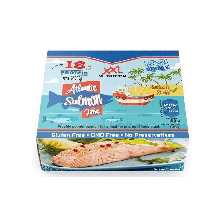 Atlantinės lašišos file 160 g XXL Nutrition