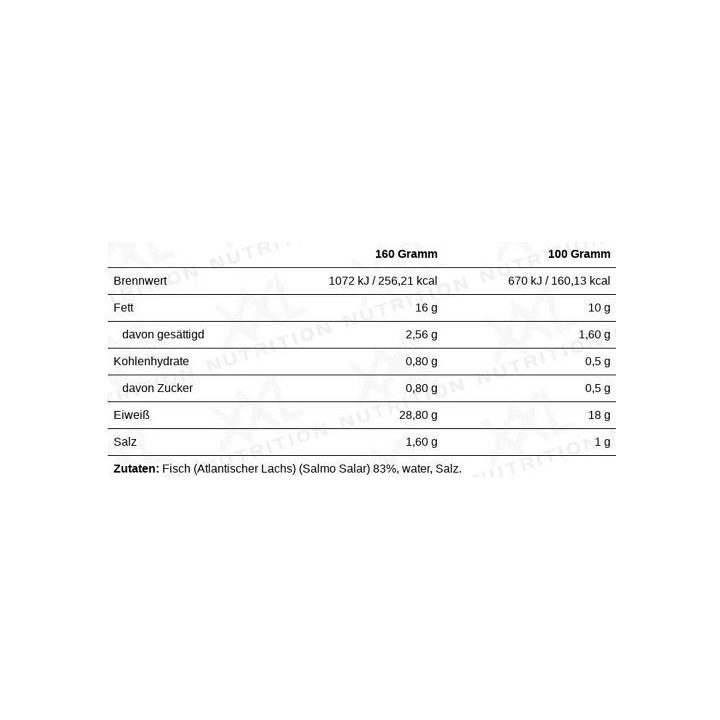 Atlantinės lašišos file 160 g XXL Nutrition