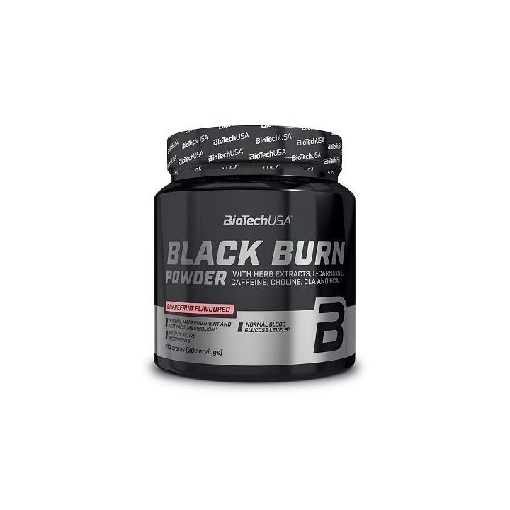 Maisto papildas svorio kontrolei BioTechUSA Black Burn Powder 210 g, greipfrutų skonio