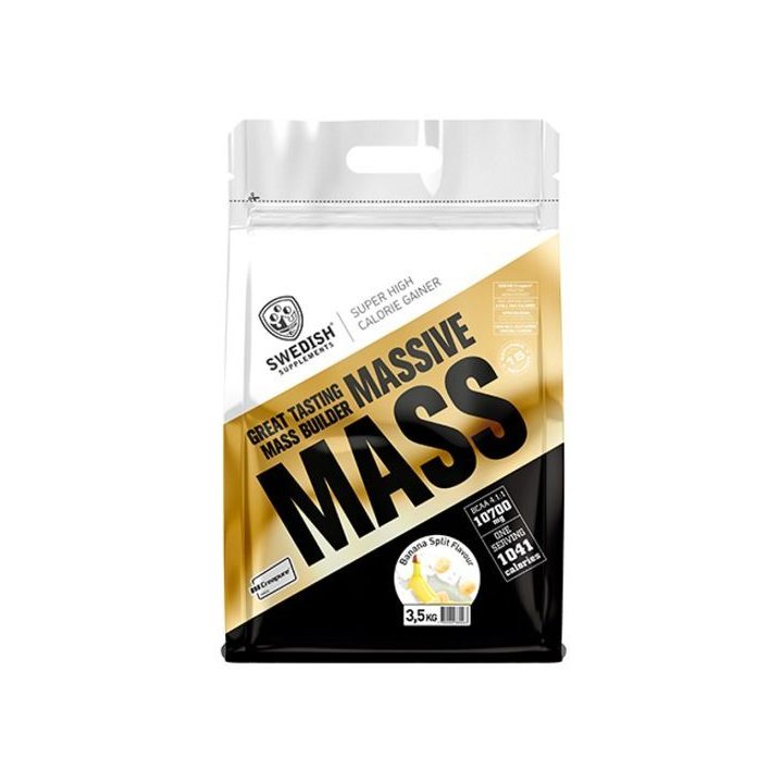 Gaineris Swedish Supplements Massive Mass 3,5 kg, banana split skonio