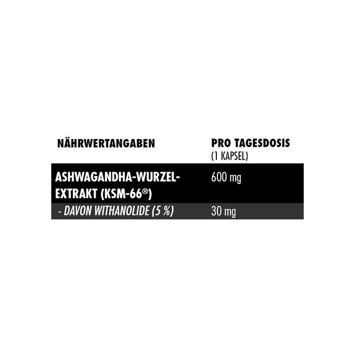 Ašvagandos kapsulės Big Zone KSM-66 120 vnt.