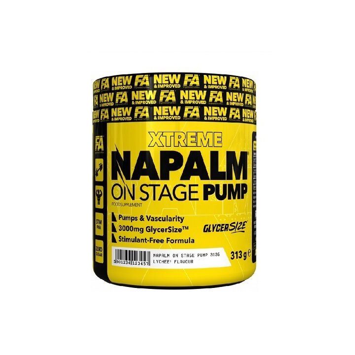 Treniruočių booster FA Nutrition NAPALM On Stage Pump 313 g