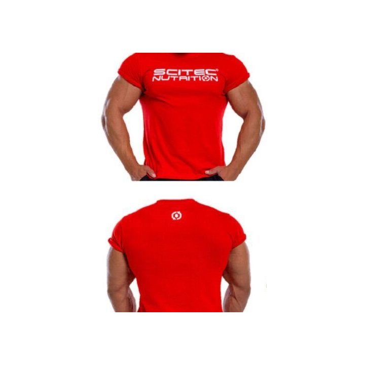 Sportiniai marškinėliai Scitec Nutrition, raudoni