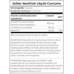 Kurkumino kapsulės Scitec Liquid Curcuma 30 kapsulių