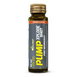 Pre-workout shot Olimp Xplode Pump 9 × 60 ml, apelsinų skonio