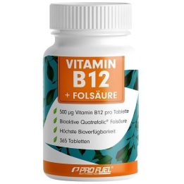 Vitaminas B12 su folio rūgštimi ProFuel 365 tablečių