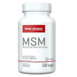 MSM kapsulės Body Attack 100 kapsulių