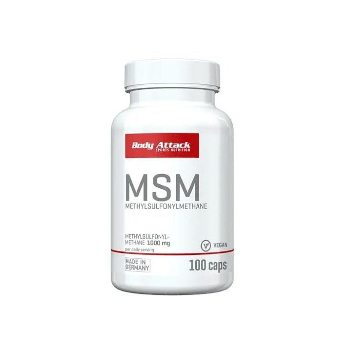 MSM kapsulės Body Attack 100 kapsulių