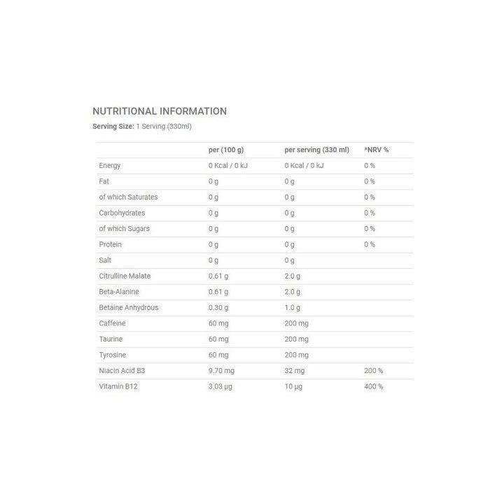 Pre-workout gėrimas Applied Nutrition ABE RTD 12 × 330 ml, Blue Lagoon skonio