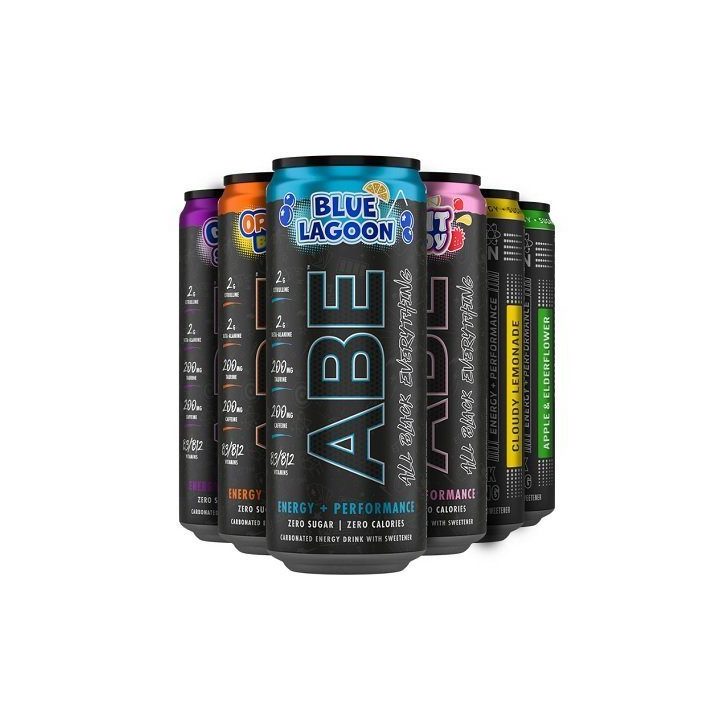 Pre-workout gėrimas Applied Nutrition ABE RTD 12 × 330 ml, Blue Lagoon skonio