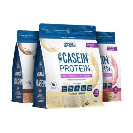 Kazeino baltymų milteliai Applied Nutrition 100% Casein 900 g, vanilės kremo skonio