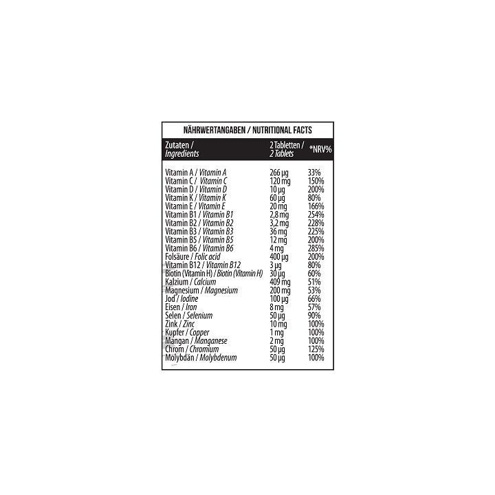 Vitaminų ir mineralų tabletės MST All Vitamins 60 tablečių