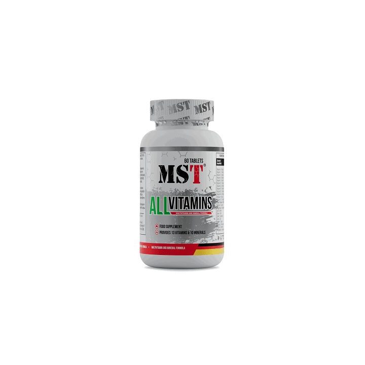 Vitaminų ir mineralų tabletės MST All Vitamins 60 tablečių