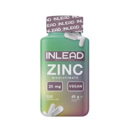 Cinko bisglicinato kapsulės INLEAD 120 vnt., 25 mg