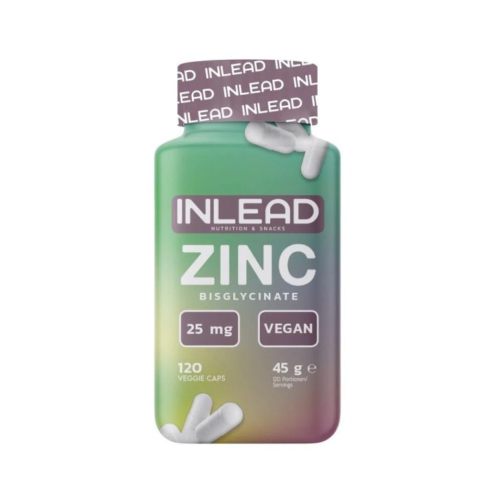 Cinko bisglicinato kapsulės INLEAD 120 vnt., 25 mg