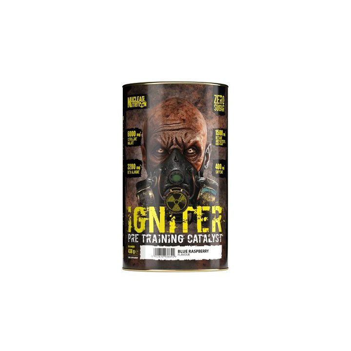 Pre-workout milteliai Nuclear Nutrition Igniter 10 × 17,5 g, mėlynių aviečių skonio
