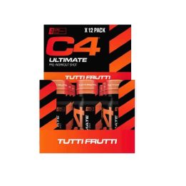 Pre-workout shot Cellucor C4 Ultimate 12 × 60 ml, „Tutti Frutti“ skonio