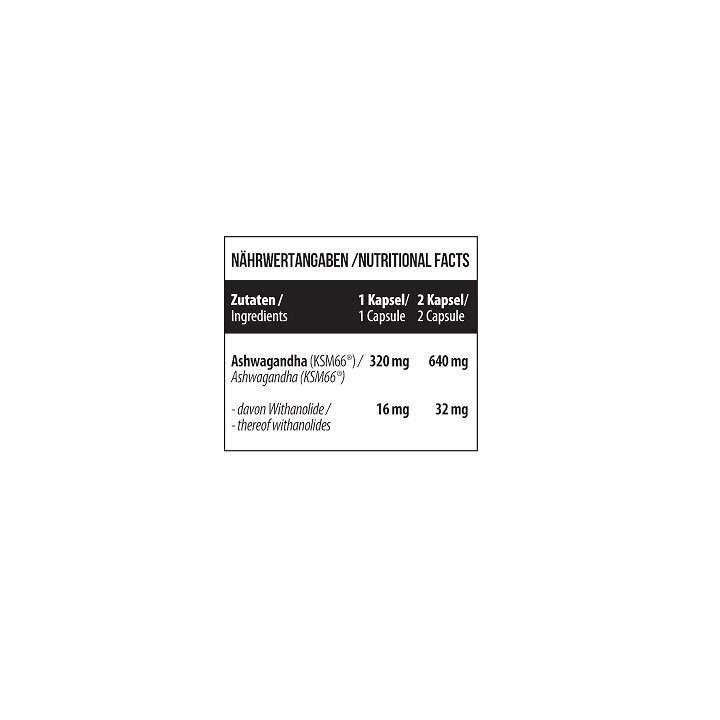 Ashwagandha KSM-66® kapsulės MST 60 kapsulių