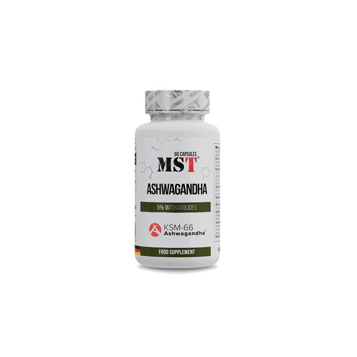 Ashwagandha KSM-66® kapsulės MST 60 kapsulių