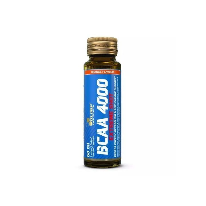 BCAA 4000 Extreme Shot Olimp 9 × 60 ml, apelsinų skonio