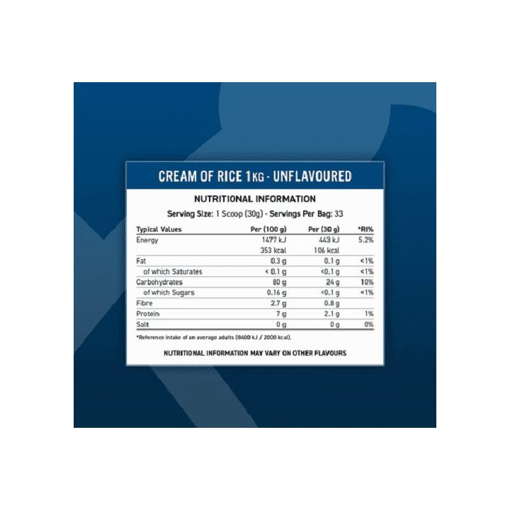 Ryžių kremas Applied Nutrition 1 kg, be skonio
