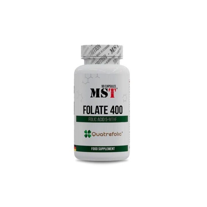 Folio rūgšties kapsulės MST Folate 400 Quatrefolic 90 kapsulių