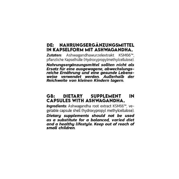 Ašvagandos kapsulės INLEAD KSM-66 120 kapsulių