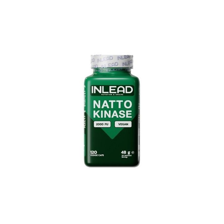 Nattokinazės kapsulės INLEAD 120 veganiškų kapsulių