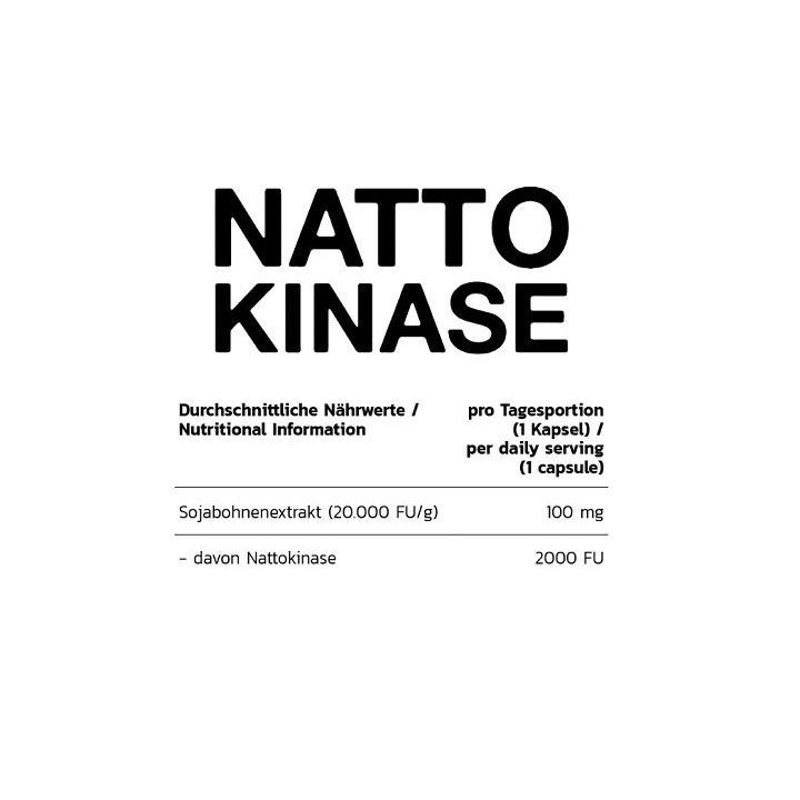 Nattokinazės kapsulės INLEAD 120 veganiškų kapsulių
