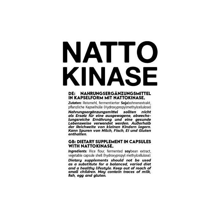 Nattokinazės kapsulės INLEAD 120 veganiškų kapsulių