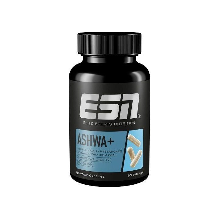 Ashwagandhos kapsulės ESN Ashwa+ 60 kapsulių