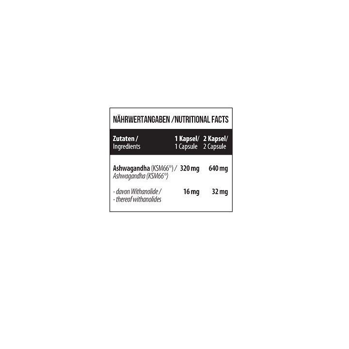 Ašvagandos kapsulės MST KSM-66® 120 kapsulių