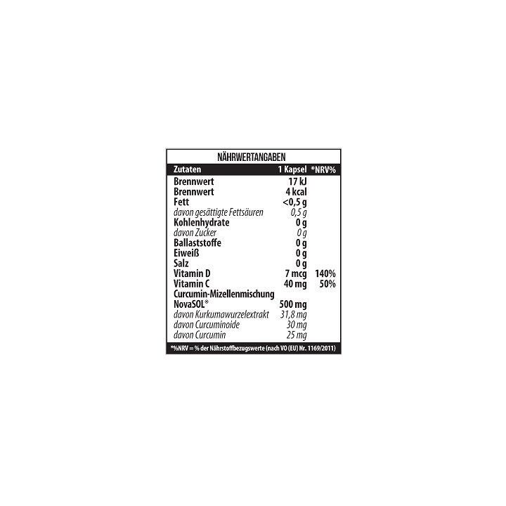 Kurkumino kapsulės MST Curcumin NovaSol® 60 skystų kapsulių